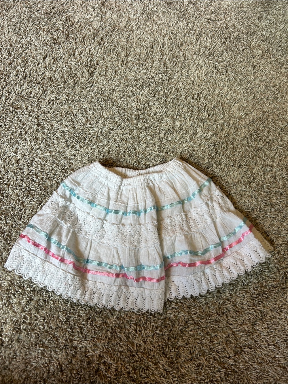 toddler crochet & ribbon skirt.